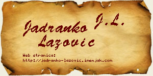 Jadranko Lazović vizit kartica